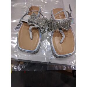 BCBGKids' Scarlet Sandal In Silver iridescent flower girl occasion 11.5